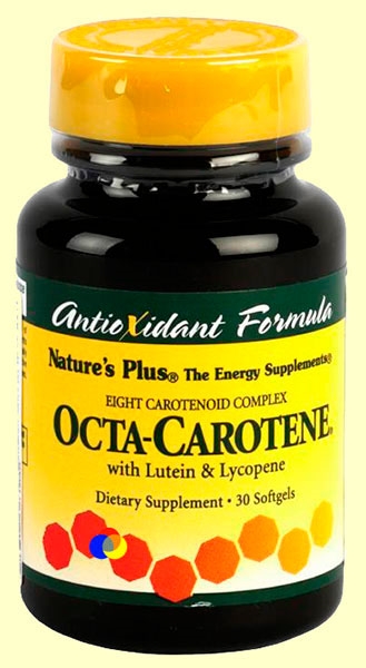 OctaCarotene-Complejodeochocarotenoides-NaturesPlus-30perlas (Bonusan)