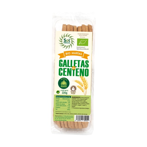 GalletasdecentenoconSiropedeAgave (Sol Natural)